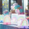 Rainbow Party Decorations - Honeycomb Centerpieces for Kids' Rainbow Birthday and Baby Shower Table Decor