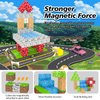 WSHIMIN 100PCS Magnetic Building Blocks for Kids Ages 4-8,Magnet STEM Sensory Toys- Mine World Build Set,Tiles Road Track,Christmas Birthday Gifts Toy