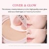 CLIO Kill Cover Mesh Glow Cushion Foundation ([Refill Included] 15g*2, 23N GINGER), Glass Skin, Long-Lasting, Lightweight, Buildable Coverage, Glowy Skin Makeup