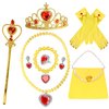 Aukidwld Princess Costume for Girls Kids Dress Halloween Cosplay Party Outfit Toddler Princess Dress Up 4-5Years