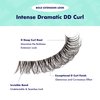 i-ENVY False Lashes Flick'd D-Curl Strip Lashes Volume Bouncy Natural Clear Band Cat Eye Dramatic Trendy Extensions Reusable Eye Lashes (05)