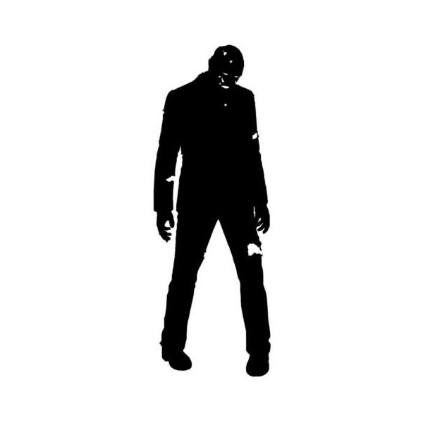 Ranger Products Zombie The Walking Dead Walker Car Window Decal Sticker ZMB011 (White Color Decal) - Die Cut Decal Bumper Sticker for Windows, Cars, Trucks, Laptops, Etc.
