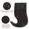 HOTBANANA Human Hair Clip in Hair Extensions, Dark Brown 120g Clip in Hair Extensions Real Human Hair Straight Remy Hair Clip in Hair Extensions 22 Inch 7pcs