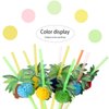 ALINK 50 Coconut Tree Drinking Straws, Hawaiian Beach Cocktail Luau Party Decorations Supplies