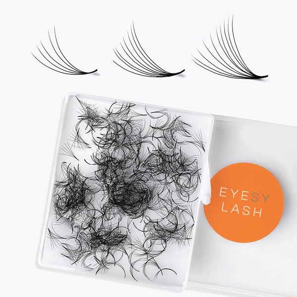 Eyesy Lash 500 Promade Fans - 5D 0.07 Size 12mm Curl D - Premade Lash Fans for Eyelash Extensions Fluffy Volume Lashes Handmade Promades Eyelash Fans Loose Pre Made Fans Lash Extensions