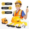 Lesheng space Construction Worker Costume for Boys, Pretend Builder Career Outfit with Self-Assembly Engineer Truck, Role Play Dress Up for Halloween