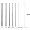 24 Pieces 304 Stainless Steel Round Rods Bar Assorted Diameter 1.5-8 mm for 100 mm Length Stainless Steel Rod for Drift Punches Various Shaft DIY Craft Model Plane Model Ship Model Cars