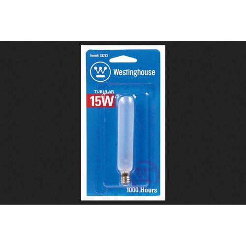 Westinghouse 15 watts T6.5 Tubular Incandescent Bulb E12 (Candelabra) Warm White 1 pk