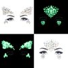 Noctilucent Face Gems Luminous makeup Temporary Tattoo Stickers Acrylic Crystal Glitter Stickers Face Jewels Rainbow Tears Rhinestone for Party, Rave Festival, Dress-up of ZLXIN(8 Pcs A Set)