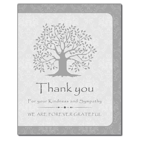 Elcer 20 Celebration of life Funeral thank you cards with envelopes acknowledgment memorial Sympathy Thank you Cards (white)