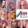 Temporary Hair Color Wax Kit - Hair Paint Wax with Hair Brush and Claw Clips, Light Pink, 4.23 Oz for Halloween, Cosplay Party, Christmas for Women, Men and Kids