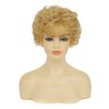 Dai Cloud Short Blonde Wigs for White Women Curly Natural Old Lady Hair Wig with Bangs Costume Halloween Party Daily Wig(Blonde) (blond)