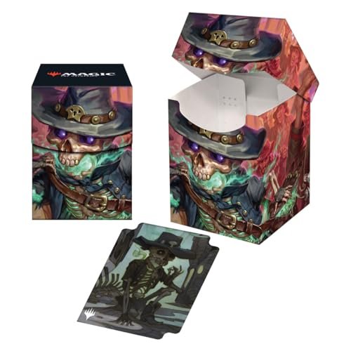 Ultra Pro - Outlaws of Thunder Junction 100+ Deck Box® Ft. Tinybones for Magic: The Gathering, TCG collectible gaming accessory protective card deck holder