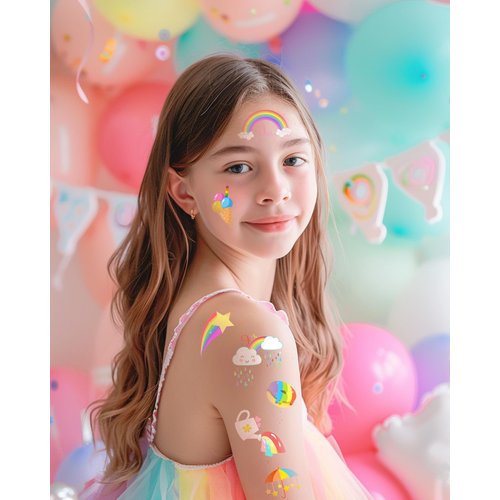 189Pcs On Cloud 9 Birthday Decorations for Girls Temporary Tattoos - Pastel Cloud 9 Party Favors Tattoo Temporary Stickers for 9 Year Old Girl Birthday Decorations, Cloud 9 Vibe