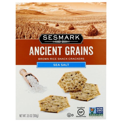 Sesmark Crackers, Gluten Free, Sea Salt, 3.5000-ounces (Pack of6)