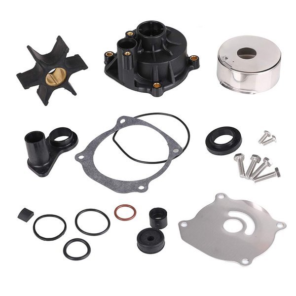 Tutor Auto Water Pump Repair Kit with Housing Replacement for Johnson Evinrude V4 V6 V8 85-300HP 85 90 115 150HP Outboard Motor Parts - Replace 5001594 5001595 18-3392