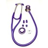 Cardiology Stethoscope (Purple) with Name tag and a complimentary ECG Caliper