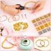 2160 Pieces Gold Spacer Beads Set, Assorted Round Star Gold Beads for Bracelet Jewelry Making(Gold, Sliver, Rose Gold, KC Gold)