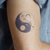 Inkbox Temporary Tattoos, Semi-Permanent Tattoo, One Premium Easy Long Lasting, Water-Resistant Temp Tattoo with For Now Ink - Lasts 1-2 Weeks, Yin Yang Tattoo, 3 x 3 in, As Above So Below