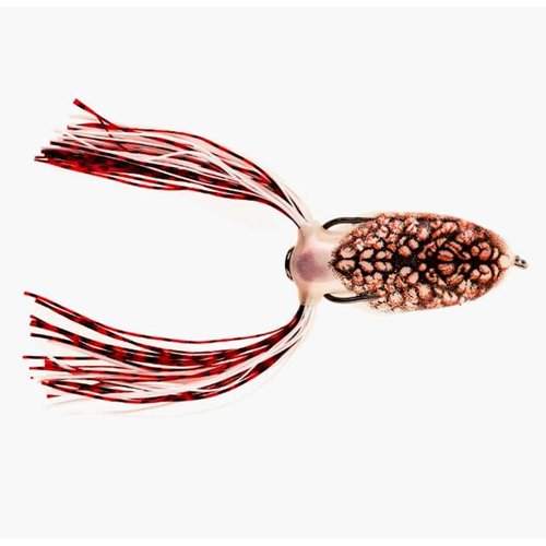 Scum Frog Pro Series Topwater Bass Fishing Hollow Body Frog Lure with Weedless Hooks, Red Pearl, One Size