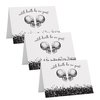 Glam Skull Thank You Cards with Envelopes Wedding, Gothic Bridal Shower, Engagement Party, Rehearsal Dinner, Black and White Everyday Essentials, Simple Halloween Note Set Folded, 20 Pack