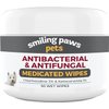 Smiling Paws Pets - Antibacterial & Antifungal Wipes for Dogs & Cats (with Chlorhexidine & Ketoconazole)
