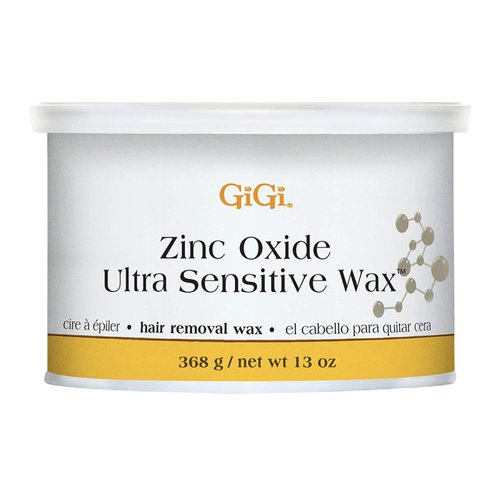 GiGi Zinc Oxide Ultra Sensitive Hair Removal Wax, Gentle and on Extra-Delicate Skin, 13 oz., 1-pc