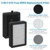 4 Pack LV-H128 Replacement Filter Compatible with LEVOIT LV-H128 / PUURVSAS (HM669A) / ROVACS (RV60) Air Purifier, 3-in-1 H13 Ture HEPA and Activated Carbon Filters, Replace Part #LV-H128-RF