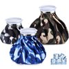 Nuanchu 3 Pieces Ice Bags for Injuries Reusable Ice Pack Hot Cold Water Bag 6 Inches, 9 Inches, 10 Inches Hot Cold Therapy and Pain Relief Pain Screw Top Bag for Sports Knee Head Leg(Camouflage Style)