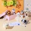 Aoriher 9 Pieces Mini Plush Dog Stuffed Animals Bulk Cute Soft Puppy Centerpieces Valentine's Day Party Table Decoration for Birthday Gift Goodie Bag Stocking Filler(Sweet, No Lanyard Keychain)