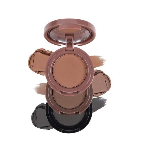 3 color eyebrow powder palette, waterproof and long-lasting eyebrow makeup, eyebrow powder brow filler to shape perfect eyebrows (02# light brown + dark brown + black)
