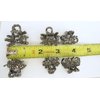 Generic Small dark silver metal hair claw clip with crystals stocking stuffer gifts (Pattern: 2), 1 Count (Pack of 1)