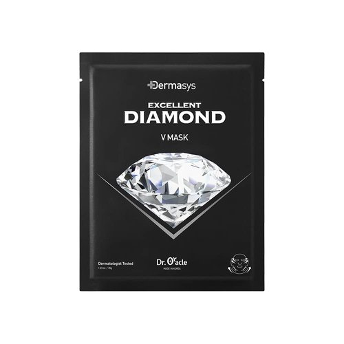 Dermasys Diamond V Mask Sheet 1EA, Facial Contouring, Brightening, Anti-Aginig Face Mask for All Skin Types, Non-Irritating, Dermatologist Tested by Dr. Oracle