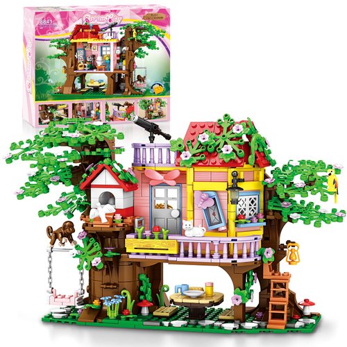 MOFOKEAY Flower House Building Set, Girls Building Blocks Dream House Toys, Flower Friends House Create Elegance and Warmth Environment, Nice with Beautiful Gift Box for Boys Girls 6+ (840 Pcs)
