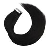 Moresoo Black Tape in Hair Extensions Human Hair Natural Black Human Hair Extensions Tape in Real Human Hair Invisible Tape in Human Hair Extensions 14 Inch #1B 20pcs 40g