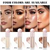 BEFIVECOK Liquid Highlighter Makeup, Natural Silky Shimmer Finish Liquid Face Highlighter, Highly Pigmented, Lightweight, Blendable, Soft Cream Highlighter For Face (#01 White Gold Shimmer)