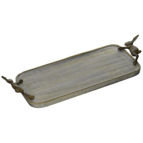 Mud Pie Bunny Cutting Board, Gray