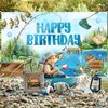 Avezano Gone Fishing Banner Gone Fishing Happy Birthday Backdrop Fishing Theme Background for Kids Men Birthday Party Kids Fishing Party Supplies 70.8 x 43.3 inch