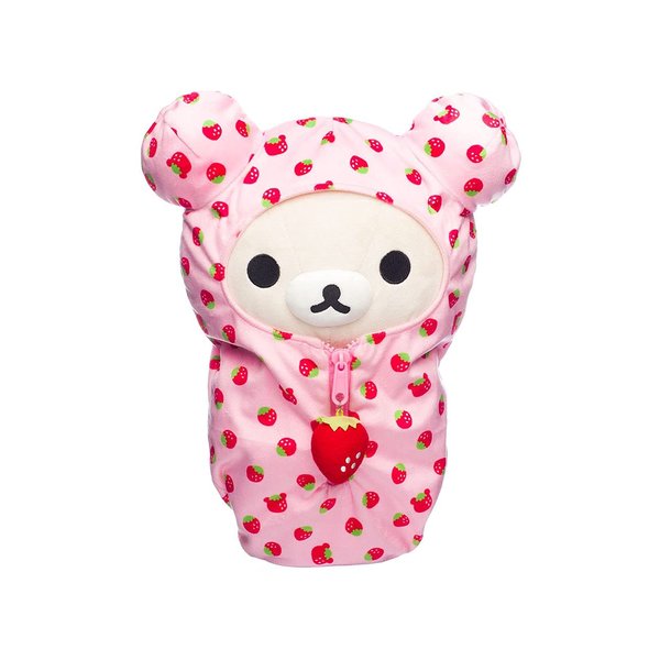 San-X Original Rilakkuma Sleeping Bag Plush Series (Korilakkuma - Strawberry)