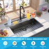 Kitchen Sink Splash Guard, 32"x 5.5", Silicone Faucet Splash Guard, Longer Silicone Sink Mat for Kitchen, Bathroom, Laundry Room, Farmhouse, Bar & RV (Gray)