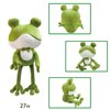 TZMAPU Soft Big Head Frog Plush Toy, Long Legged Frog Plush Pillow, Cute Wacky Green Plush Stuffed Animal,Dolls Suitable for Gift Giving (Green-27in)