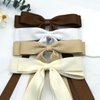 JGQUR Hair Ribbons for Women Long Tail Hair Bow Clips,Coffee Camel Beige White Ribbon for Women's Hair,Barrettes Hair Accessories for Woman Girls Pack of 4