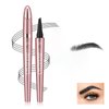3D Eyebrow Pencil, 4 Tip Microblading Eyebrow Pencil, 24 Hours Smudge Proof Brow Pen, Brow Pen Makeup Natural Fine Stroke, Waterproof Eyebrow Pencil for Women (Black)