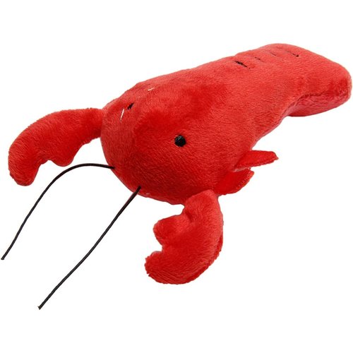 BWESOO Red Crayfish Dog Chew Toy Multi-Shape Comfortable to Touch Plush Cats Chew Stuffed Toy for Pet 5 Chew Toys