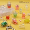 Mini Transparent Dollhouse Cups Mini Coffee Cups Miniature Ice Cream Cups for Keychain DIY Crafts and Doll Accessories Toys (26PCS)