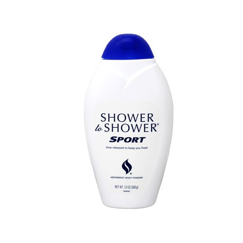 SHOWER TO SHOWER Body Powder, Sport 13 oz (Pack of 5)