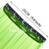 3/4 Full Head Clip In Hair Extensions Mixed Black And Fluorescent Green Color, 24" Long Straight One Piece Highlight Green Clip in Synthetic Hair Extensions For Fashion Girls And Women