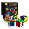 STEAM Life Speed Cube Set 5 Pack Magic Cube, Includes Speed Cubes 3x3, 2x2 Speed Cube, Pyramid Cube, Megaminx Cube Puzzle Cube Bundle for Kids & Adults, Stocking Stuffers for Boys