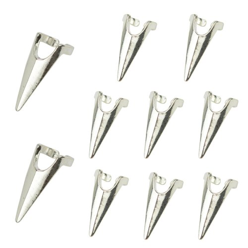10 Pieces Metal Hair Parting Ring Adjustable Hair Selecting Tool for Sectioning Hair Extensions, Hair Braiding, Hair Styling (Silver)