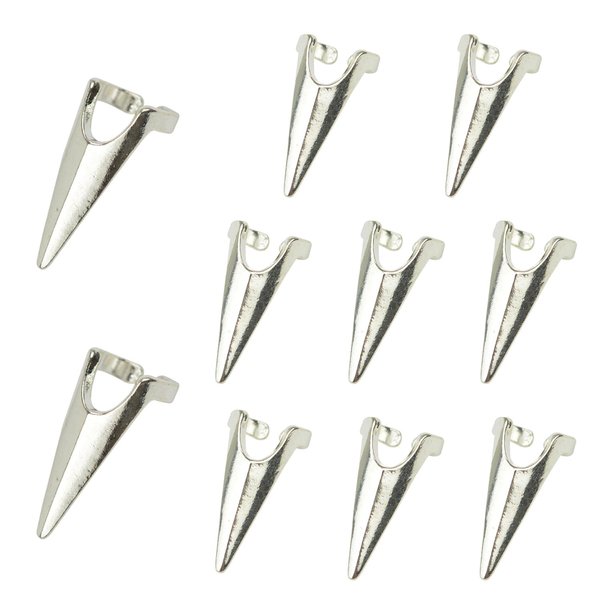 10 Pieces Metal Hair Parting Ring Adjustable Hair Selecting Tool for Sectioning Hair Extensions, Hair Braiding, Hair Styling (Silver)